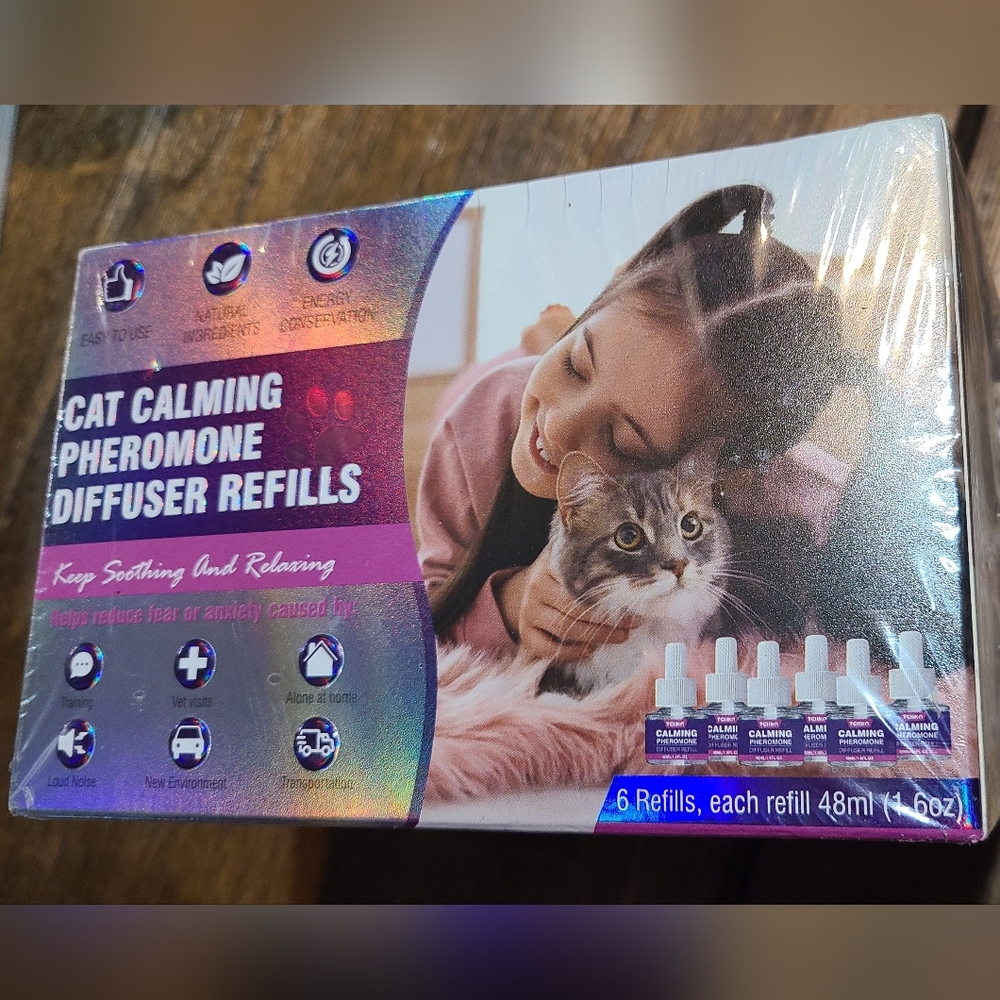 New- Cat Calming Pheromone Diffuser Refills - 6 Pack